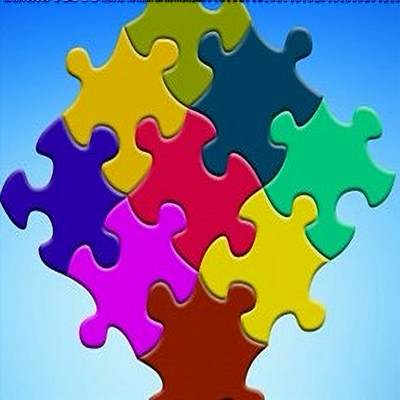 coloured jigsaw pieces